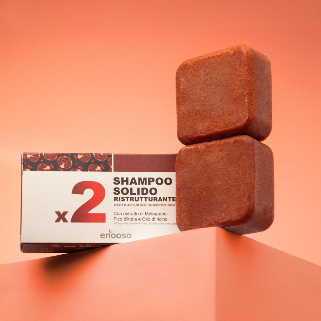 Shampoo Solido Ristrutturante per capelli Rovinati x2