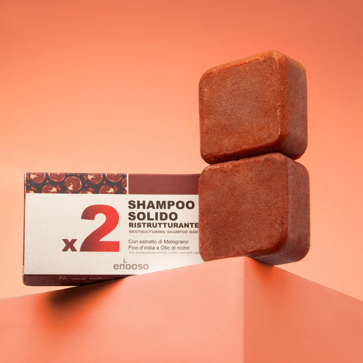 Shampoo Solido Ristrutturante per capelli Rovinati x2