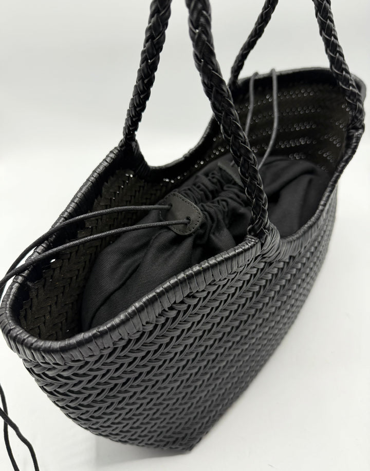 Carmel SOOK - Borsa in pelle intrecciata a mano - nero