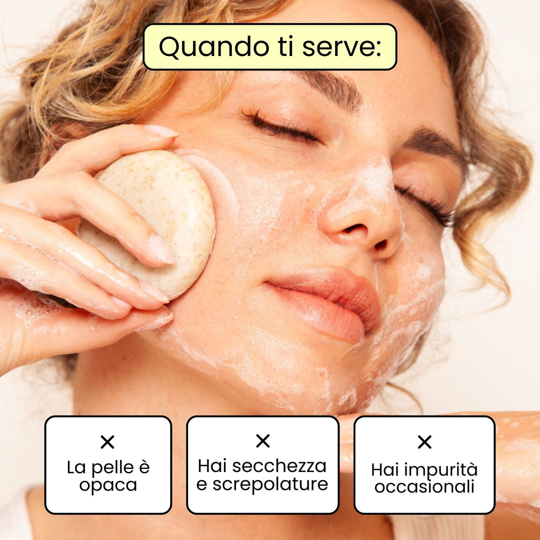 Detergente viso esfoliante