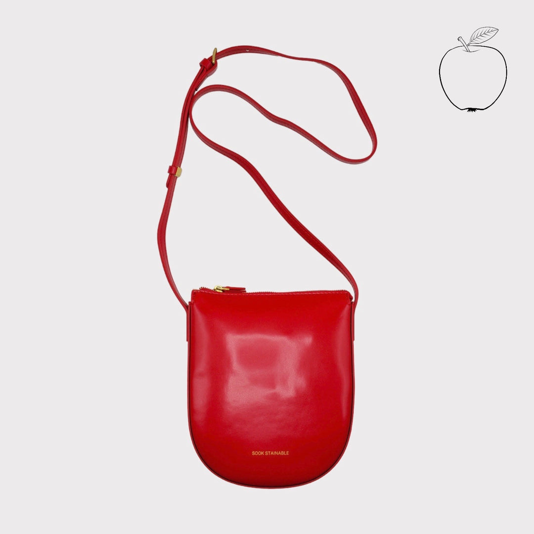 Eva SOOK - Borsa con cinturino in pelle di mela - rosso