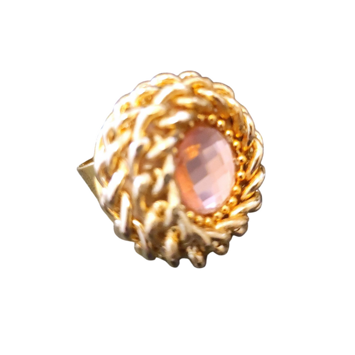 Anello Vortice Gold Shiny Pink