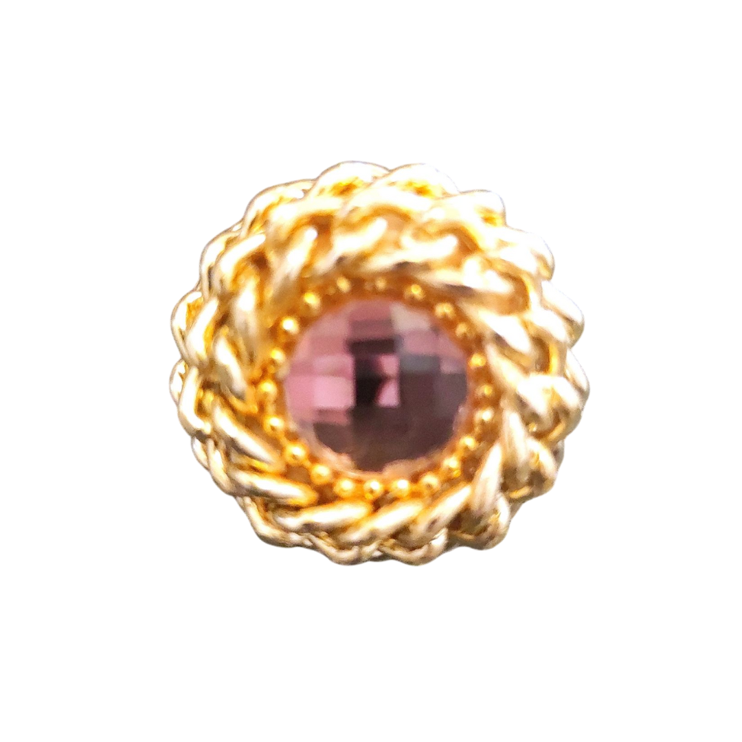 Anello Vortice Gold Shiny Pink
