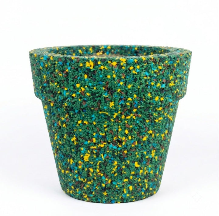 Vaso classico in gomma riciclata da pneumatici