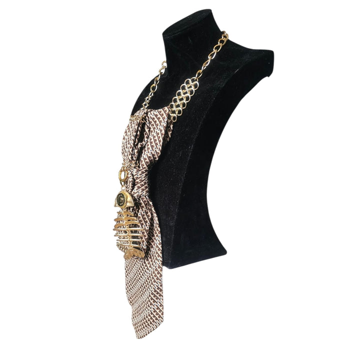 N.7 Cravatta Gioiello Fish Gold