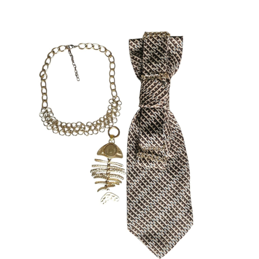 N.7 Cravatta Gioiello Fish Gold