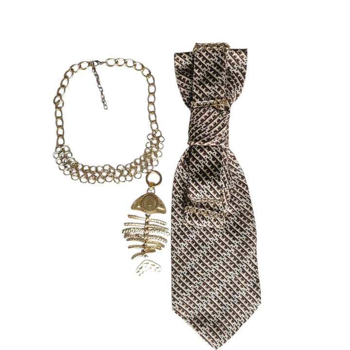 N.7 Cravatta Gioiello Fish Gold