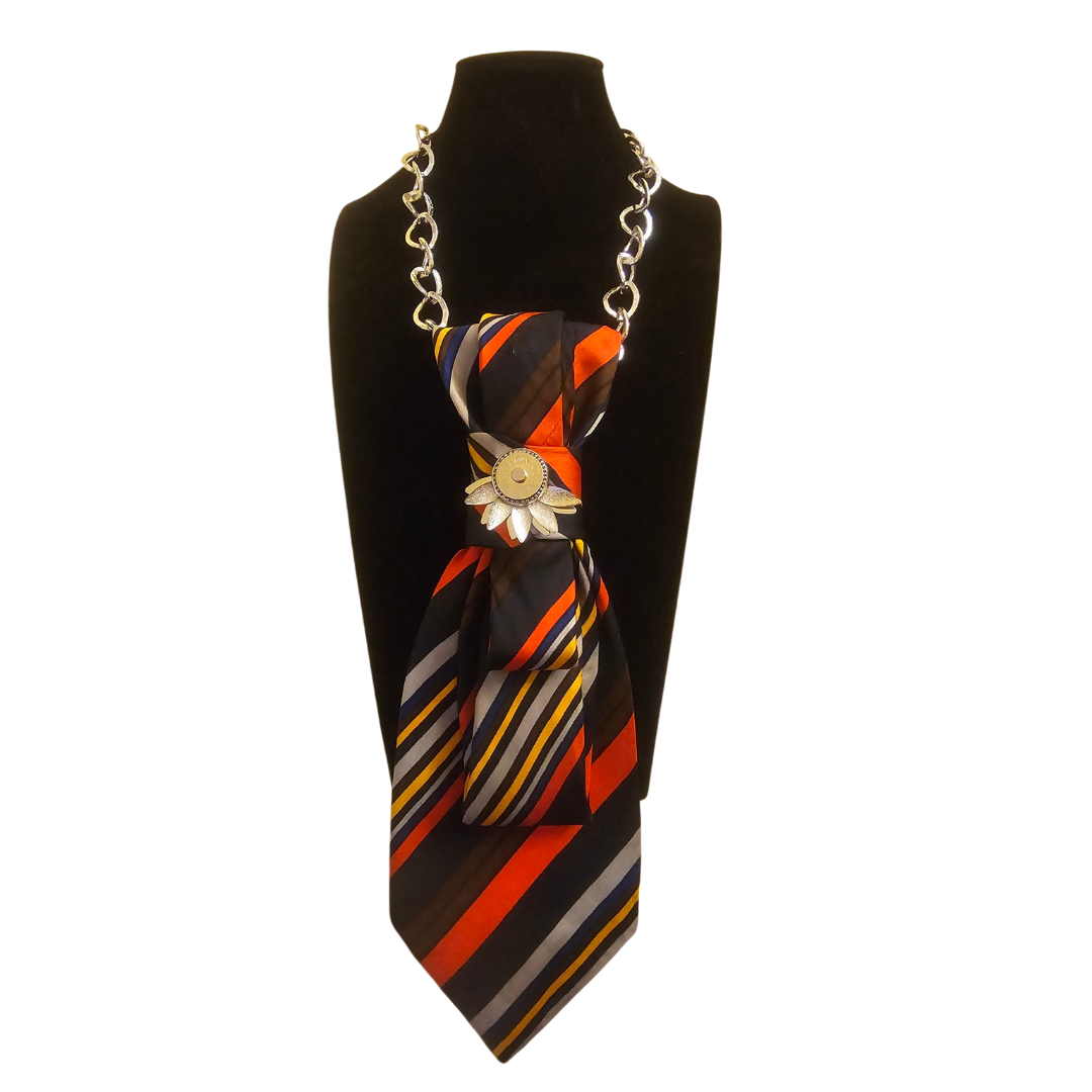N.3 Cravatta Gioiello Stripes Fire