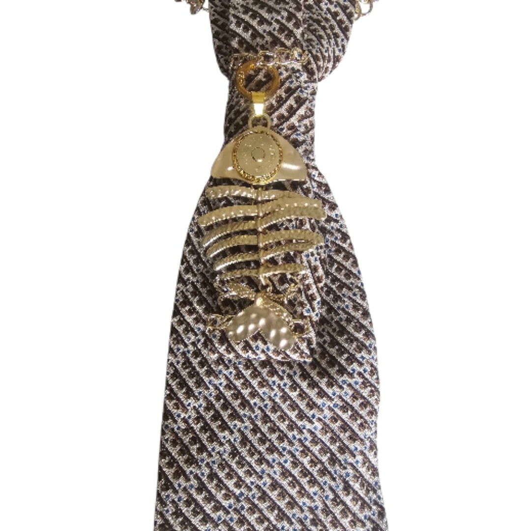 N.7 Cravatta Gioiello Fish Gold