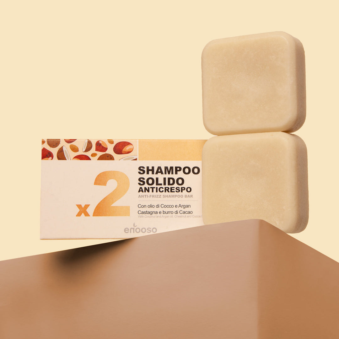 Shampoo Solido Anticrespo per Capelli Secchi o Ricci x2