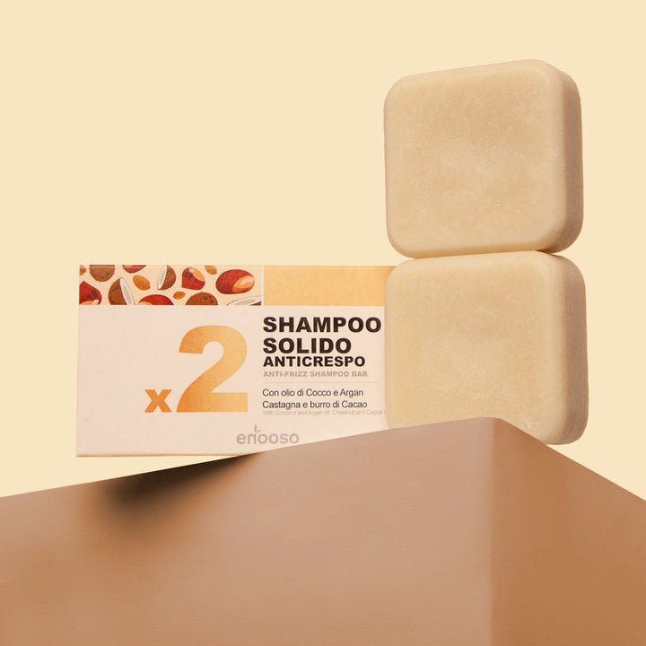 Shampoo Solido Anticrespo per Capelli Secchi o Ricci x2