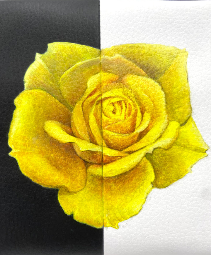 Aria - Borsa dipinta a mano con motivi di rose