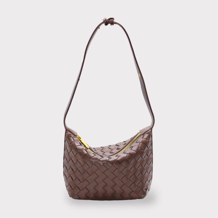 SOOK - Borsa in pelle intrecciata trasformabile in pochette