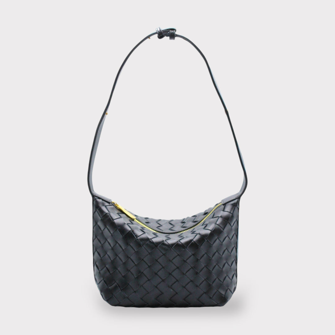 SOOK - Borsa in pelle intrecciata trasformabile in pochette