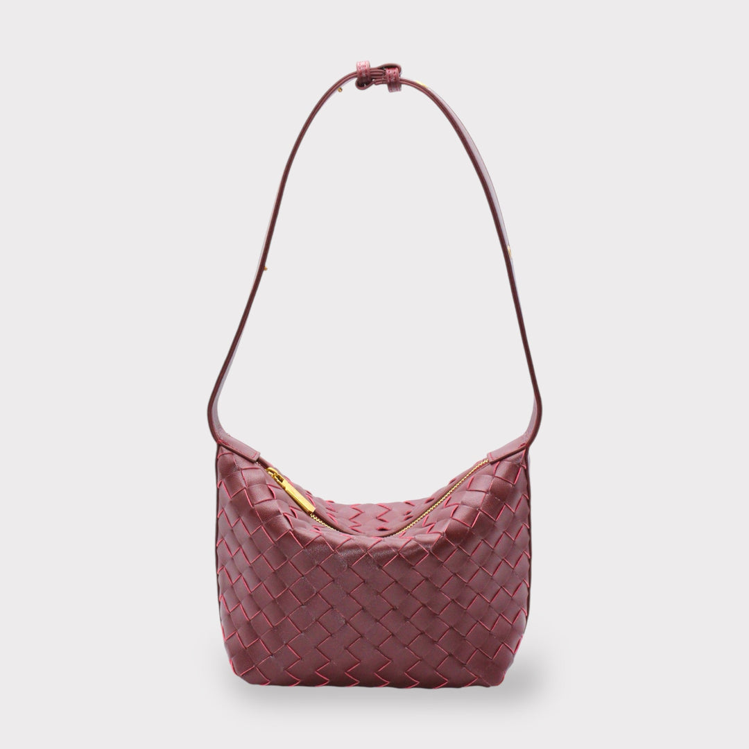 SOOK - Borsa in pelle intrecciata trasformabile in pochette