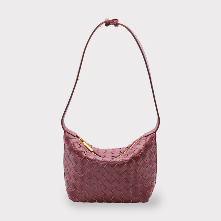 SOOK - Borsa in pelle intrecciata trasformabile in pochette