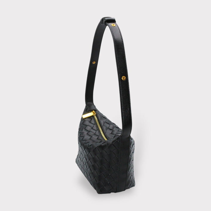 SOOK - Borsa in pelle intrecciata trasformabile in pochette
