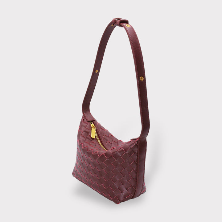 SOOK - Borsa in pelle intrecciata trasformabile in pochette