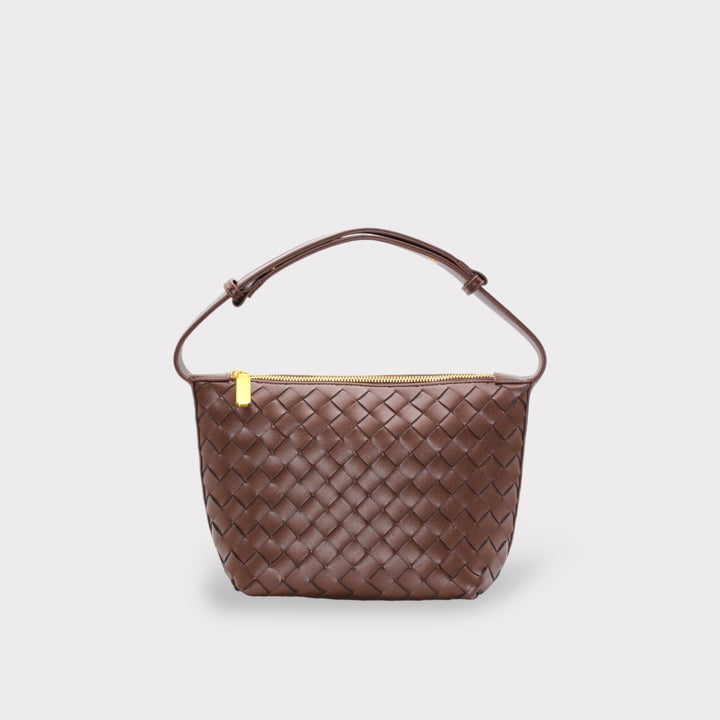 SOOK - Borsa in pelle intrecciata trasformabile in pochette
