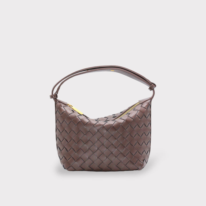 SOOK - Borsa in pelle intrecciata trasformabile in pochette