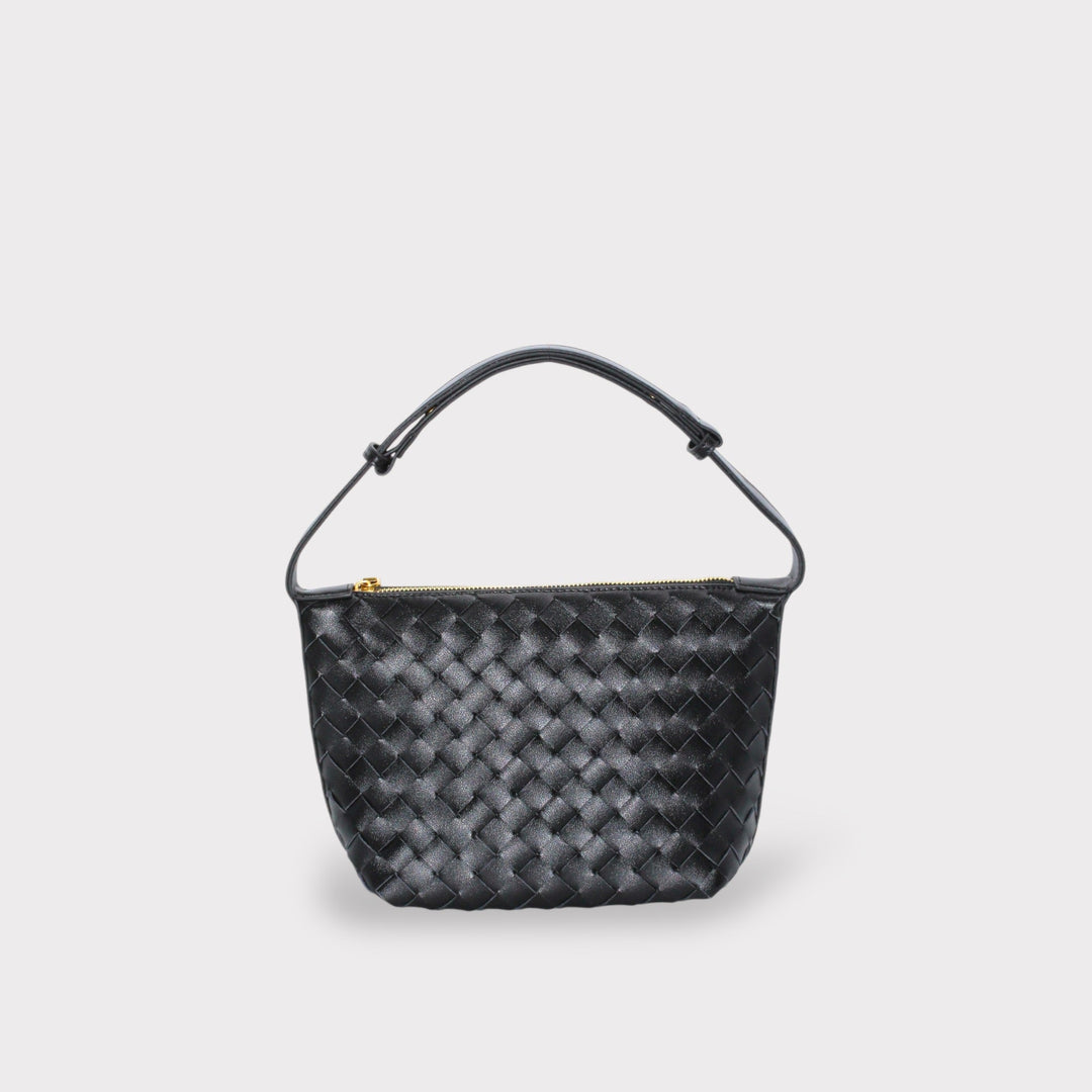 SOOK - Borsa in pelle intrecciata trasformabile in pochette