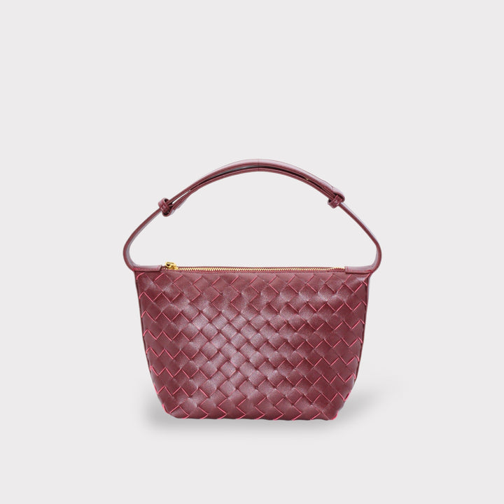 SOOK - Borsa in pelle intrecciata trasformabile in pochette
