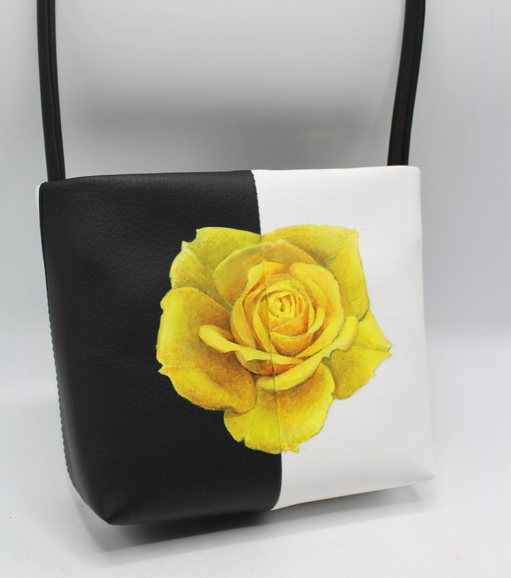 Aria - Borsa dipinta a mano con motivi di rose