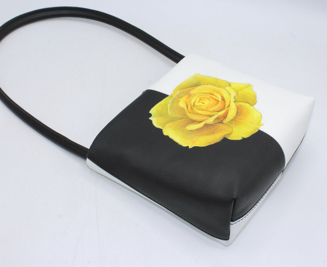 Aria - Borsa dipinta a mano con motivi di rose