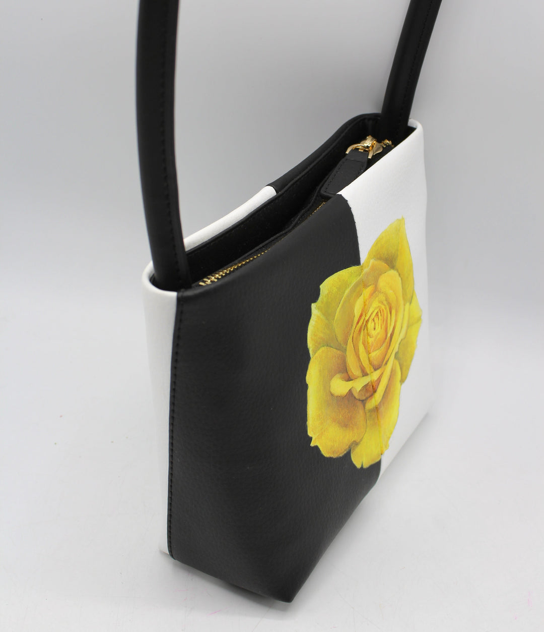 Aria - Borsa dipinta a mano con motivi di rose