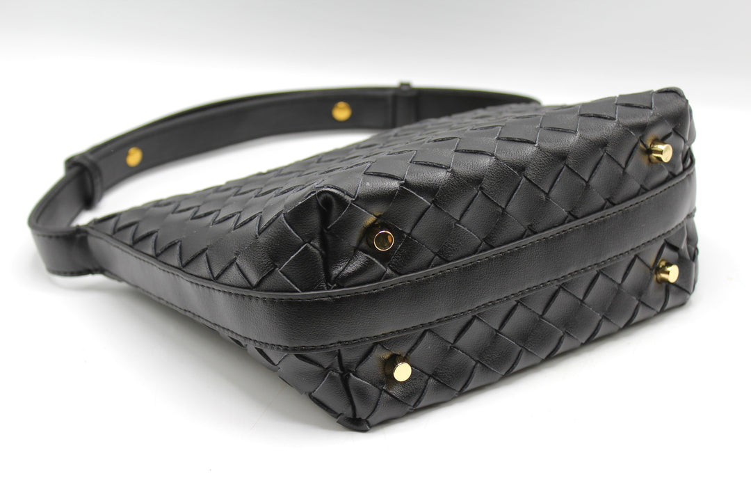 SOOK - Borsa in pelle intrecciata trasformabile in pochette