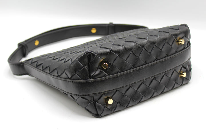 SOOK - Borsa in pelle intrecciata trasformabile in pochette