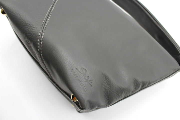 Evy SOOK - Borsa in pelle fatta a mano in Italia - grigio cenere