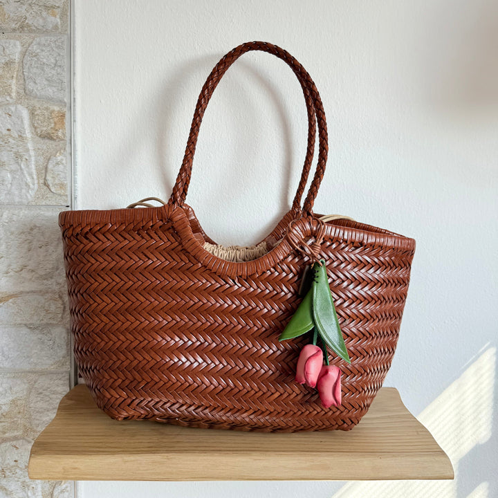 Tulip SOOK - Ciondolo per borsa in pelle fatto a mano