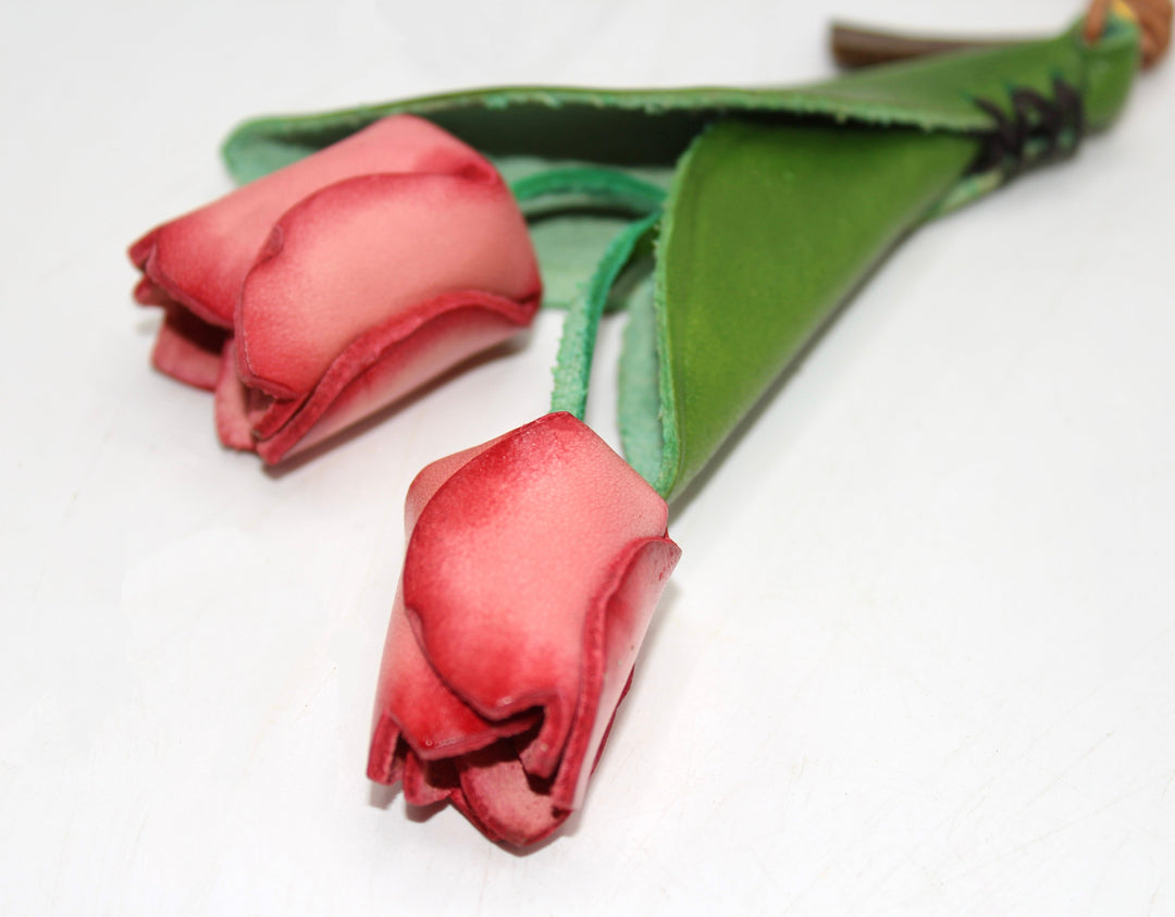 Tulip SOOK - Ciondolo per borsa in pelle fatto a mano