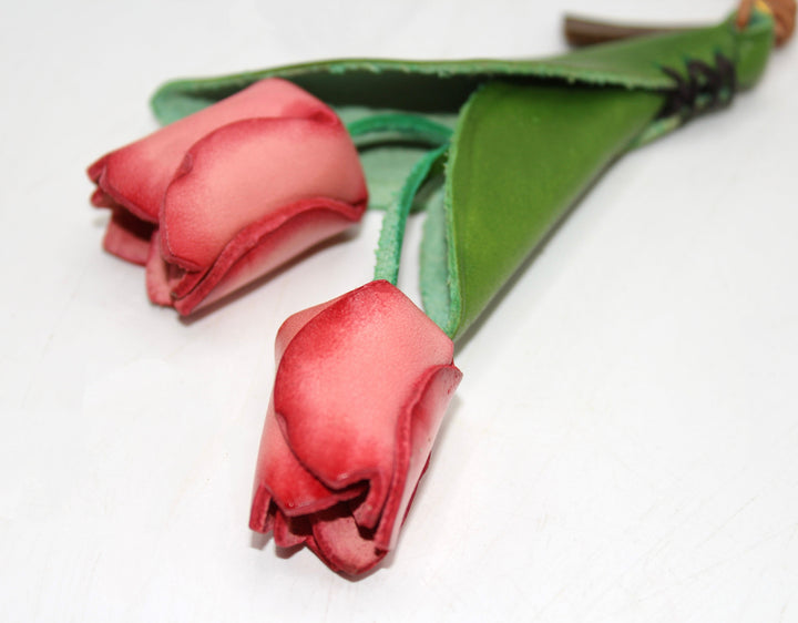 Tulip SOOK - Ciondolo per borsa in pelle fatto a mano