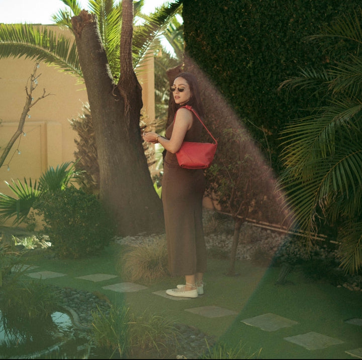 Evy SOOK - Borsa vegana a base di cactus e arancia - rosso
