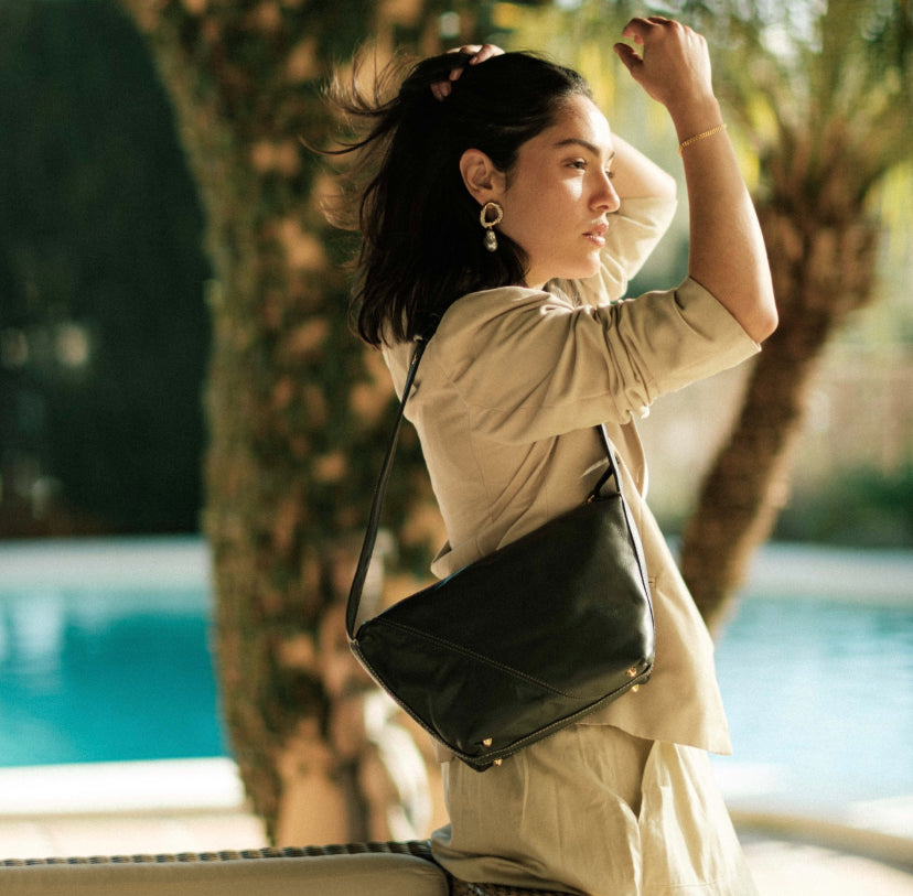 Evy SOOK - Borsa in pelle fatta a mano in Italia - grigio cenere