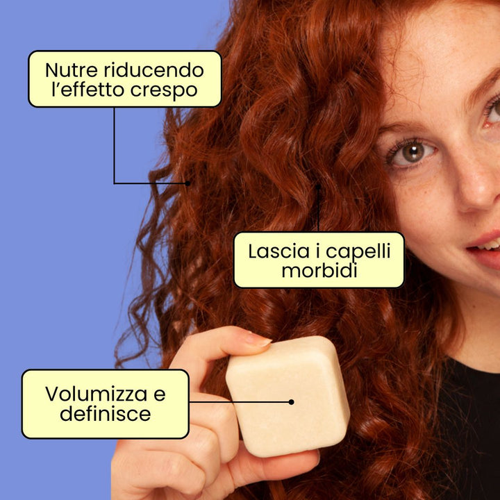 Shampoo Solido Anticrespo per Capelli Secchi o Ricci