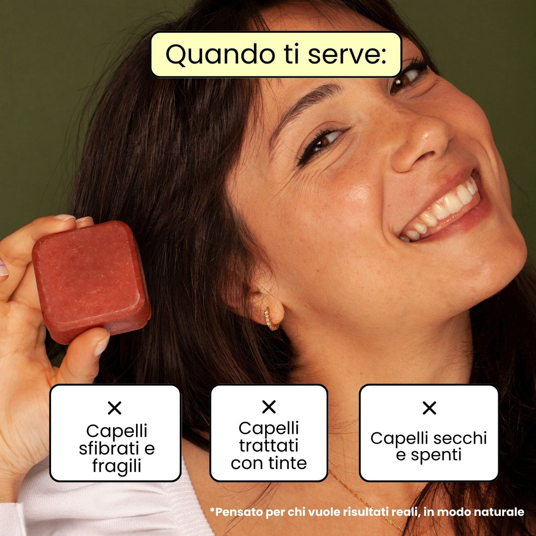 Shampoo Solido Ristrutturante per capelli Rovinati