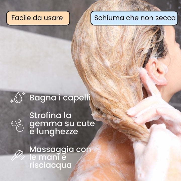 Shampoo Solido Purificante per capelli Grassi x2