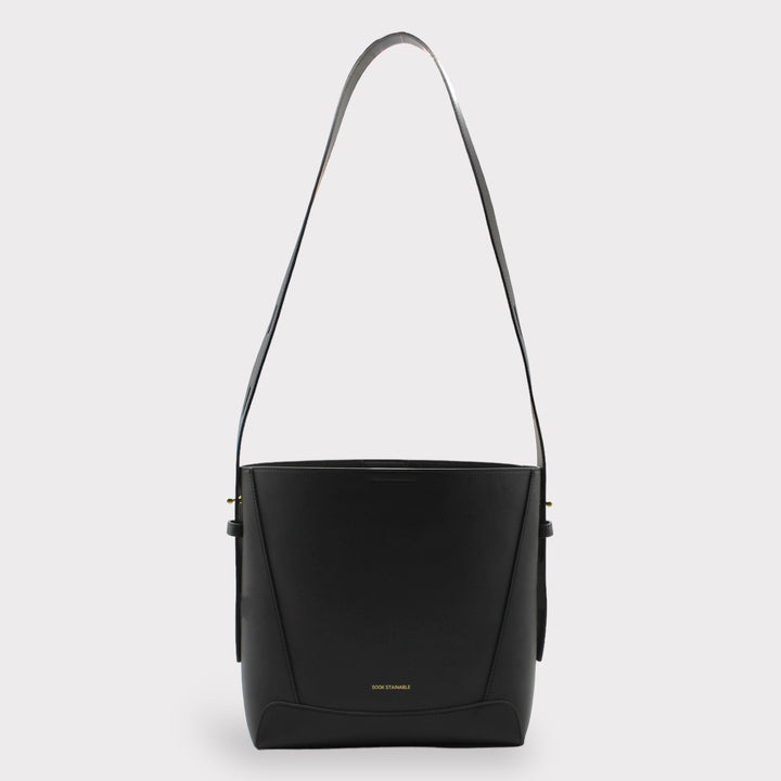 Oli SOOK - Borsa a spalla e a tracolla in pelle di mela - nero