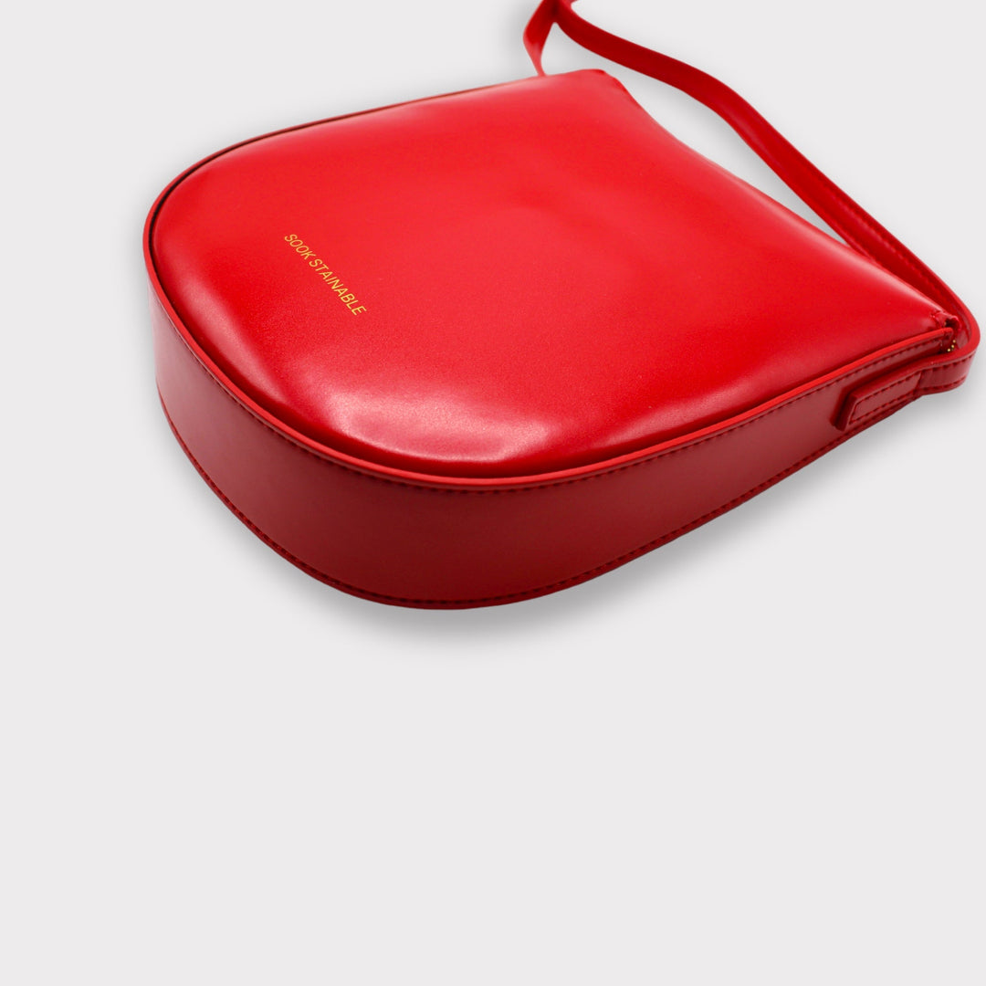 Eva SOOK - Borsa con cinturino in pelle di mela - rosso
