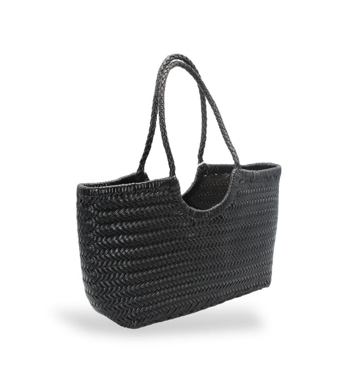 Carmel SOOK - Borsa in pelle intrecciata a mano - nero