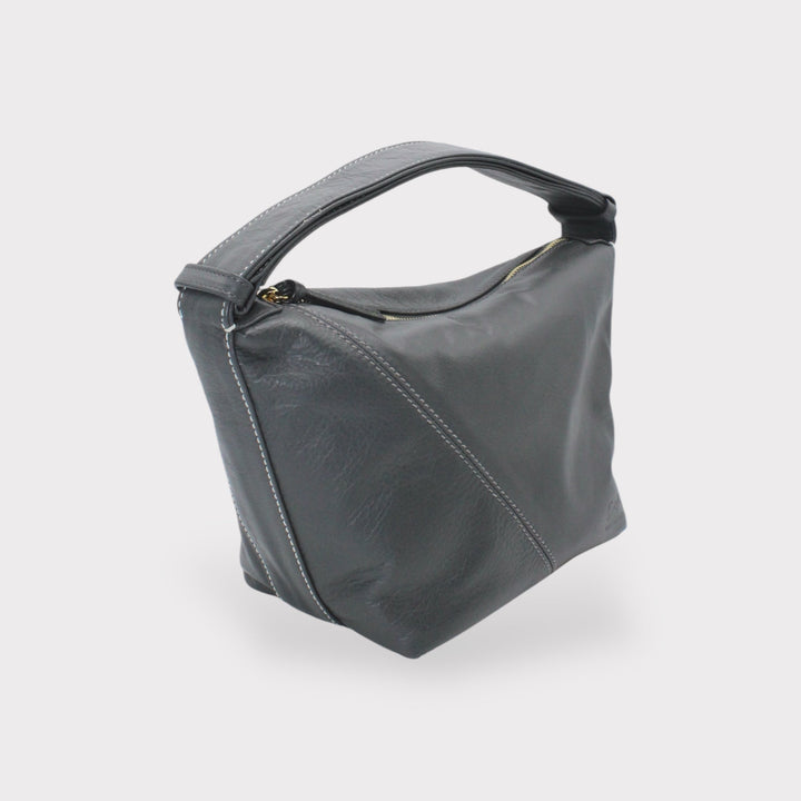 Evy SOOK - Borsa in pelle fatta a mano in Italia - grigio cenere