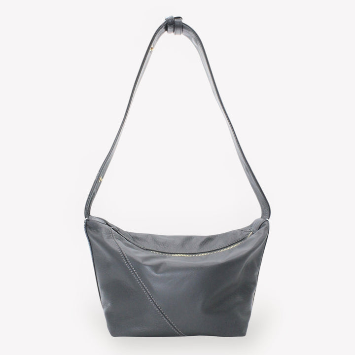 Evy SOOK - Borsa in pelle fatta a mano in Italia - grigio cenere