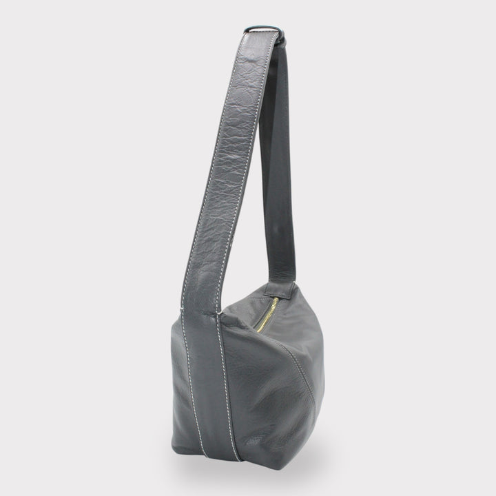 Evy SOOK - Borsa in pelle fatta a mano in Italia - grigio cenere