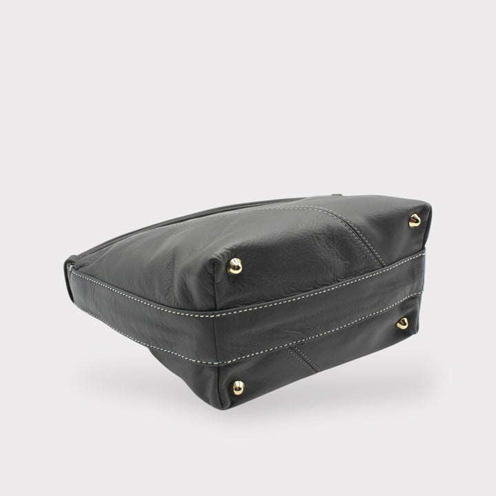 Evy SOOK - Borsa in pelle fatta a mano in Italia - grigio cenere