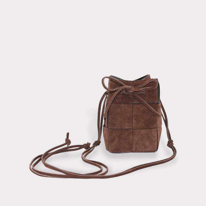 Emi SOOK - Borsa a tracolla in pelle di vitello con coulisse