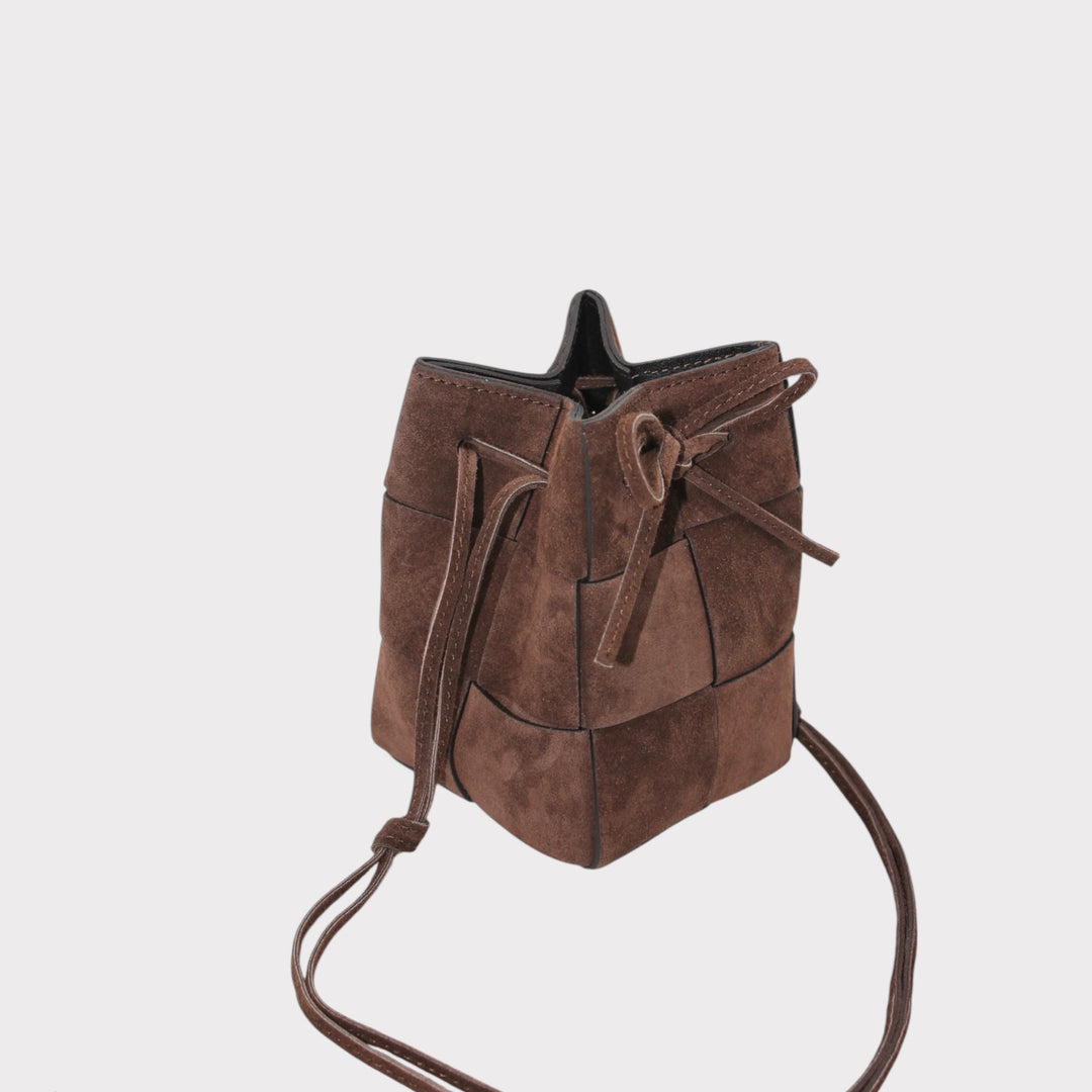 Emi SOOK - Borsa a tracolla in pelle di vitello con coulisse