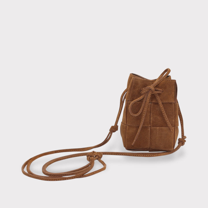 Emi SOOK - Borsa a tracolla in pelle di vitello con coulisse